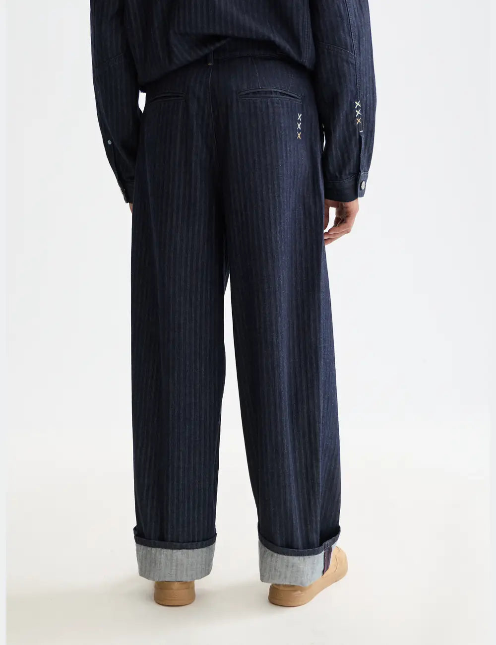 Seasonal Loose Fit Denim Chino back view showing fit and finish by Scotch & Soda