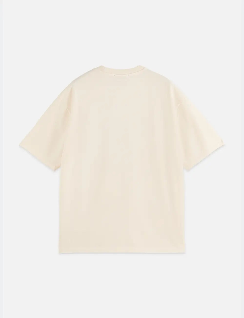 Cross-stitched Front Artwork Loose-fit T-shirt flat lay showing product details by Scotch & Soda