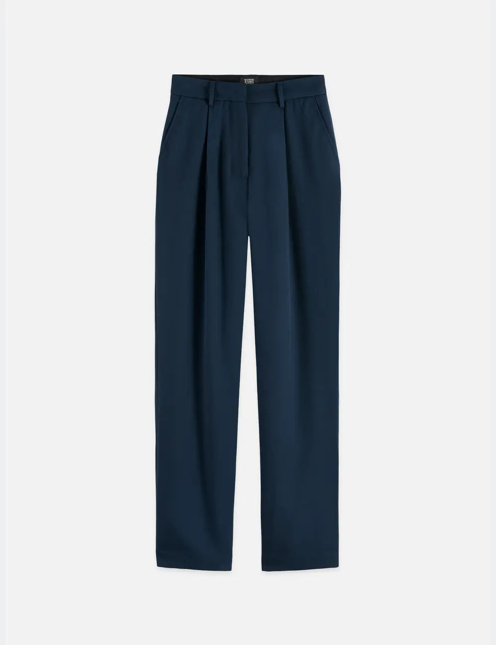 Robyn - High Rise Tapered Leg Pants flat lay showing product details by Scotch & Soda