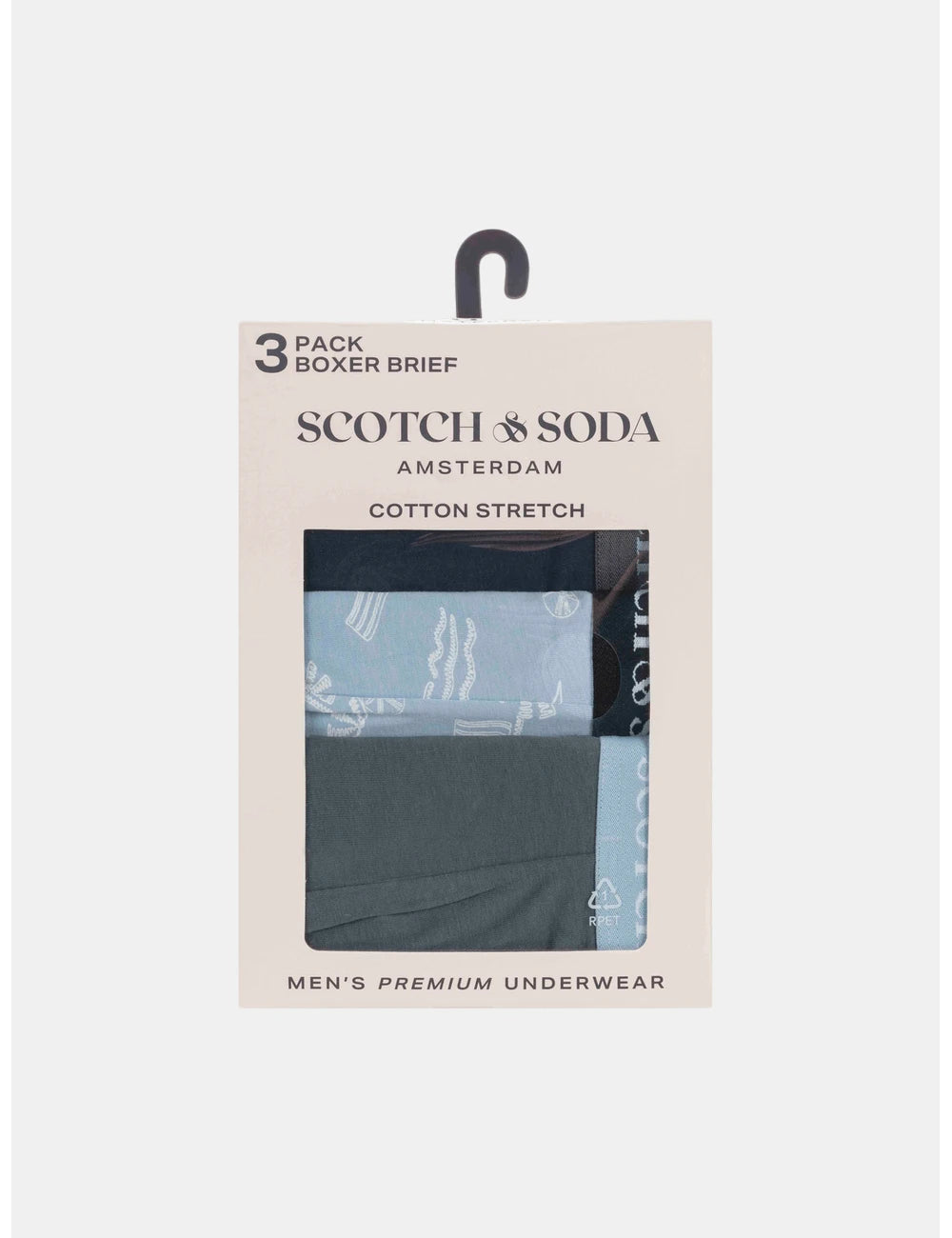 Cotton Stretch Boxers flat lay front view by Scotch & Soda
