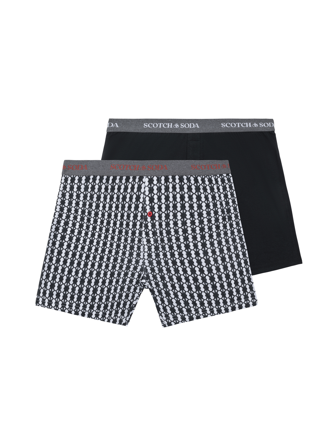 Modal Knit Boxers close-up on model showing fit and detail by Scotch & Soda