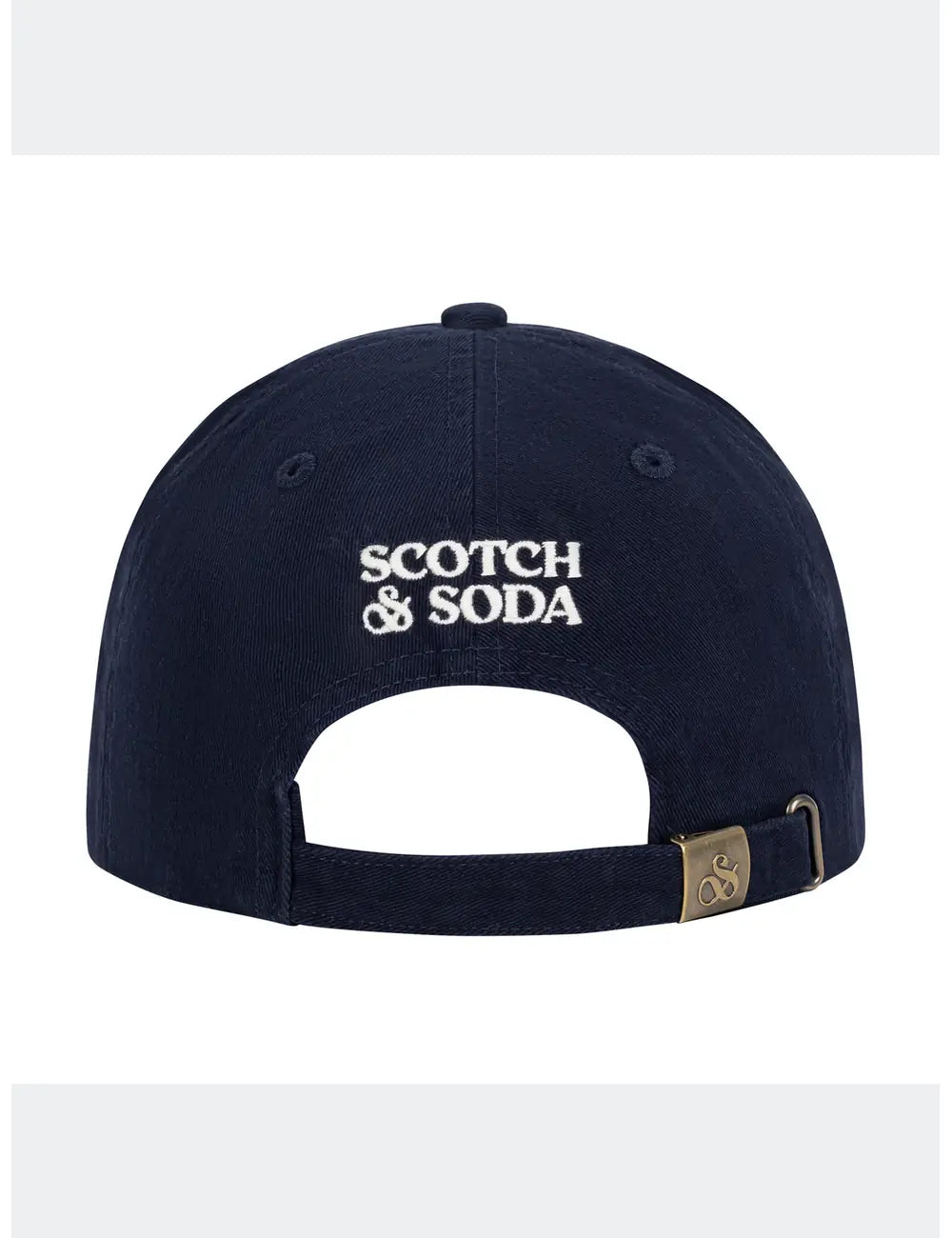 S&S Cotton ADJ CAP flat lay showing product details by Scotch & Soda