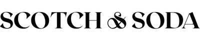 Black Scotch & Soda logo on transparent background.