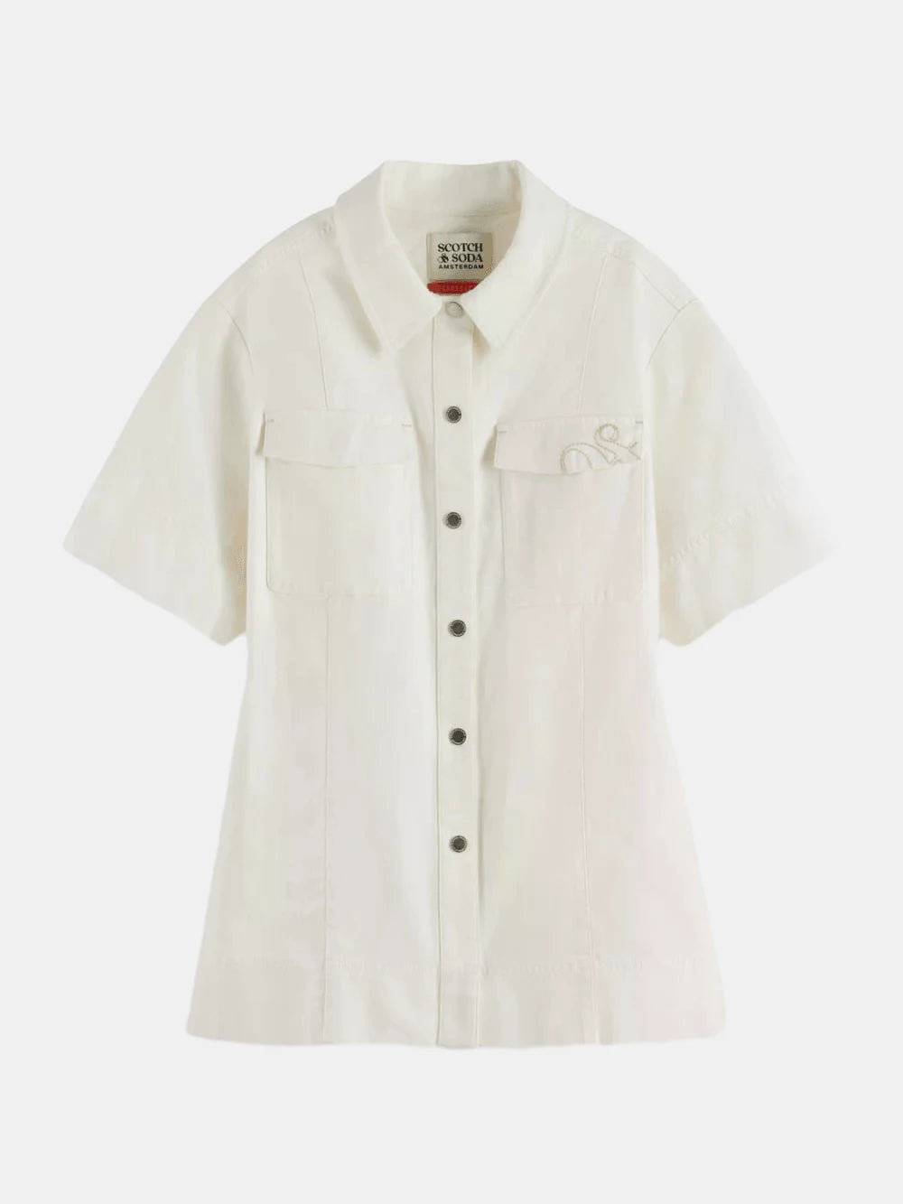 patch-pocket-short-sleeve-shirt back view by Scotch & Soda