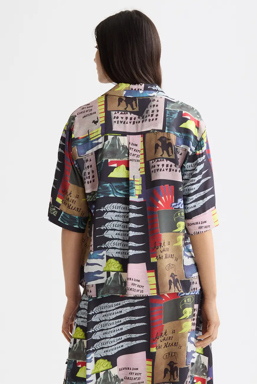 Fluid Collage Shirt detail view by Scotch & Soda