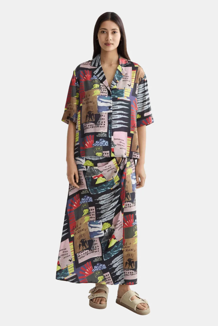 Printed Short Sleeve Fluid Shirt - Scotch & Soda