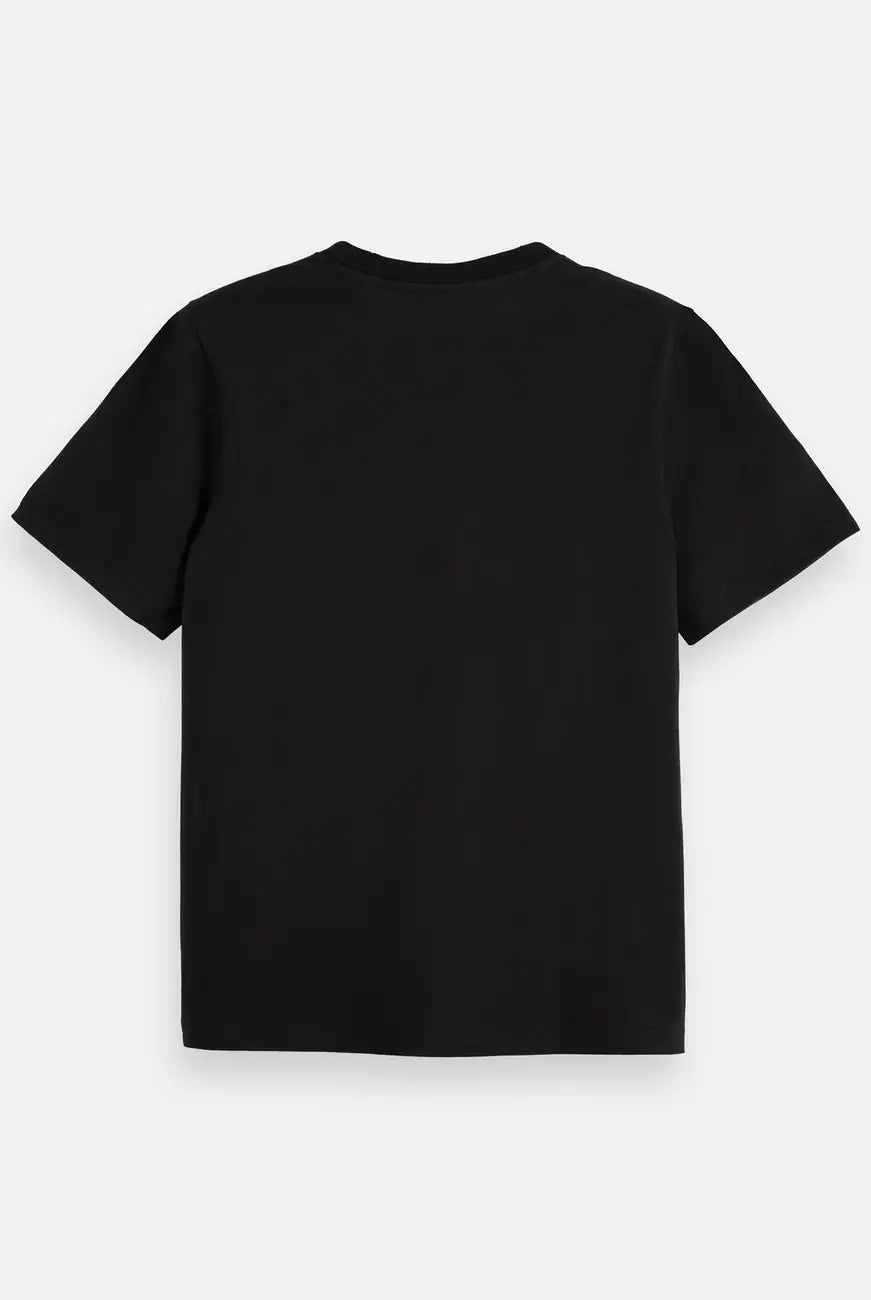 Core Chest Artwork Regular T-shirt flat lay showing product details by Scotch & Soda