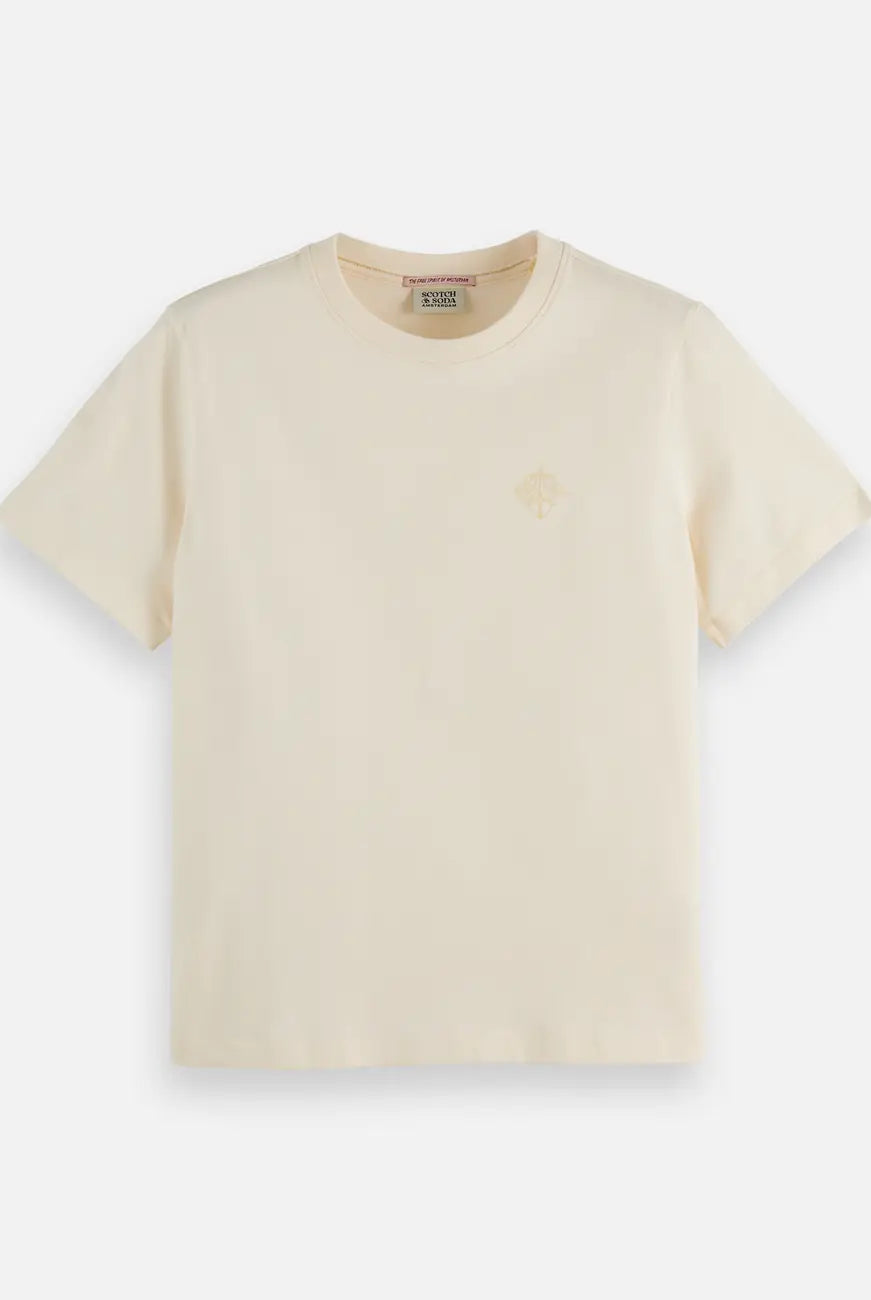 Core Chest Artwork Regular T-shirt flat lay showing product details by Scotch & Soda