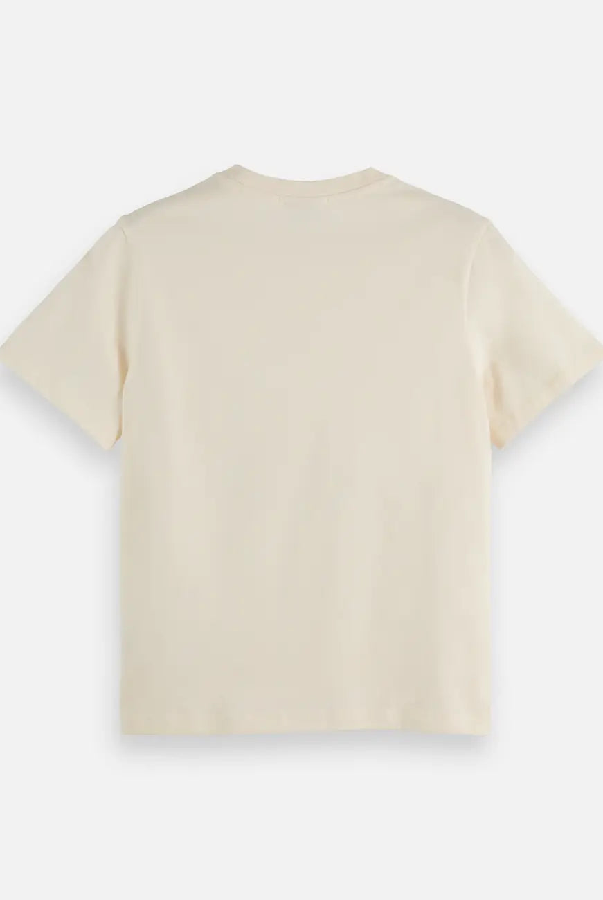 Core Chest Artwork Regular T-shirt flat lay showing product details by Scotch & Soda