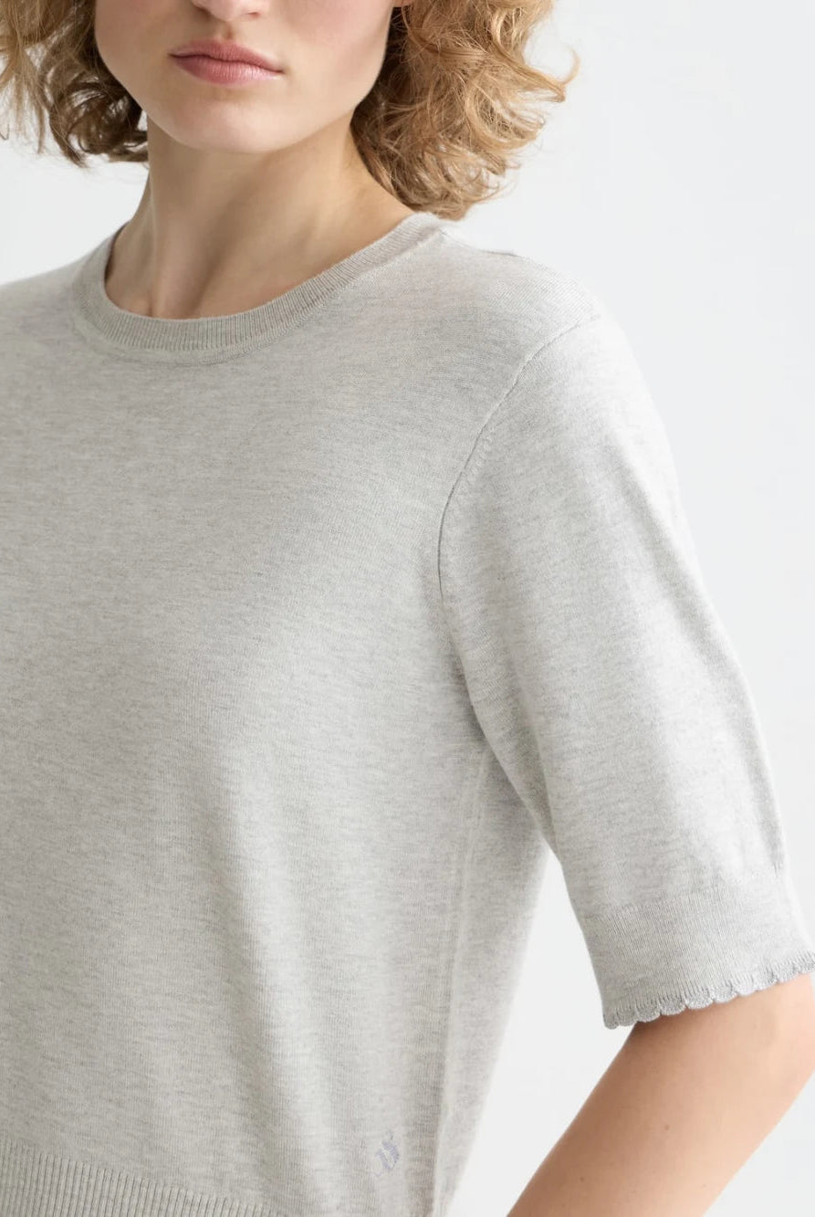 crew-neck-short-sleeve-pullover detail shot by Scotch & Soda