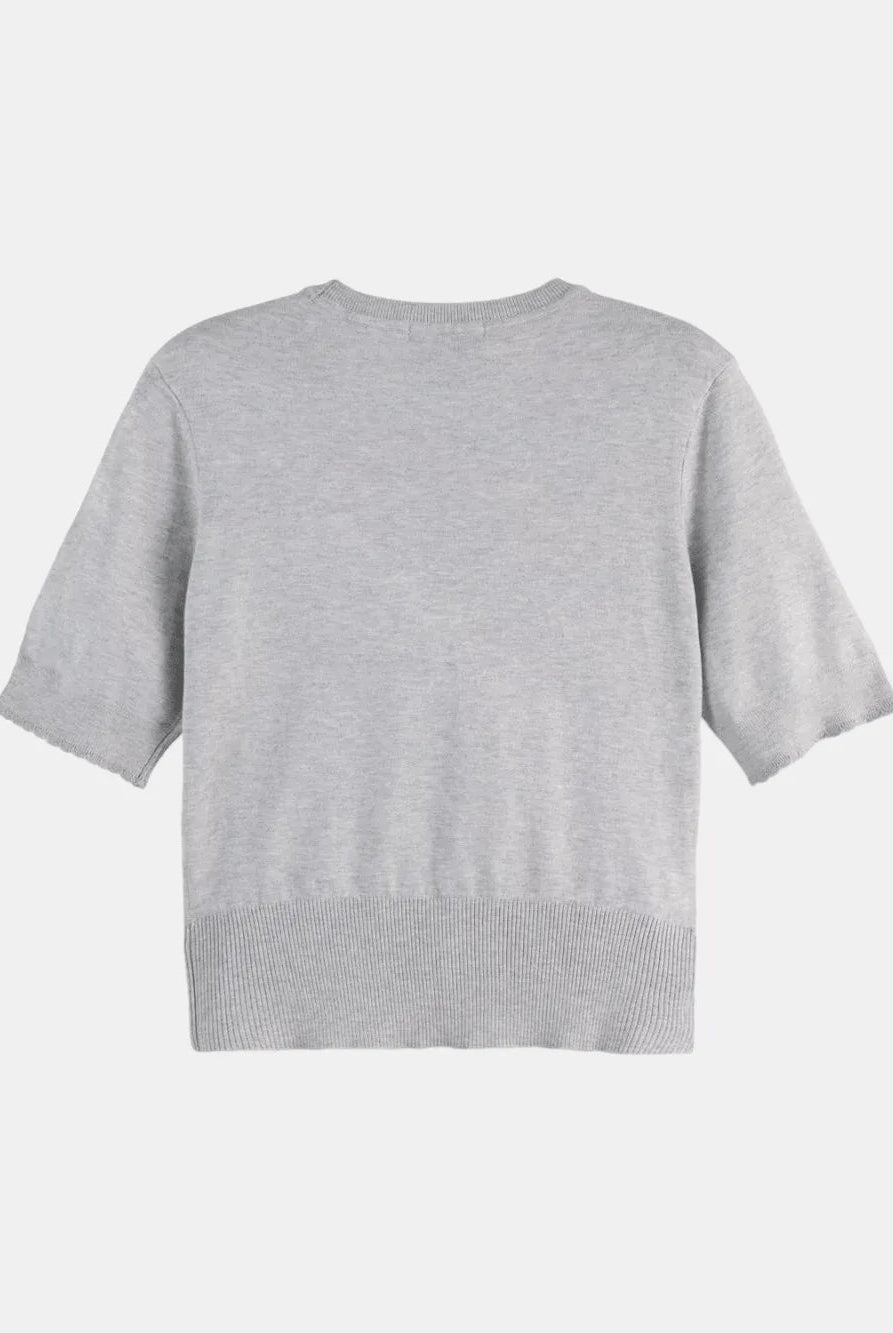 crew-neck-short-sleeve-pullover back view by Scotch & Soda