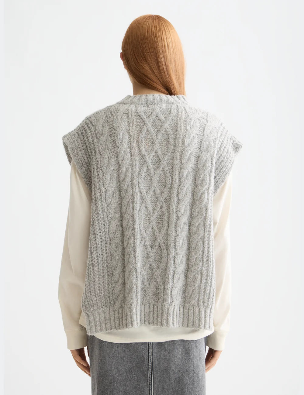 Cable Stitch Spencer detail shot showing fabric and craftsmanship by Scotch & Soda