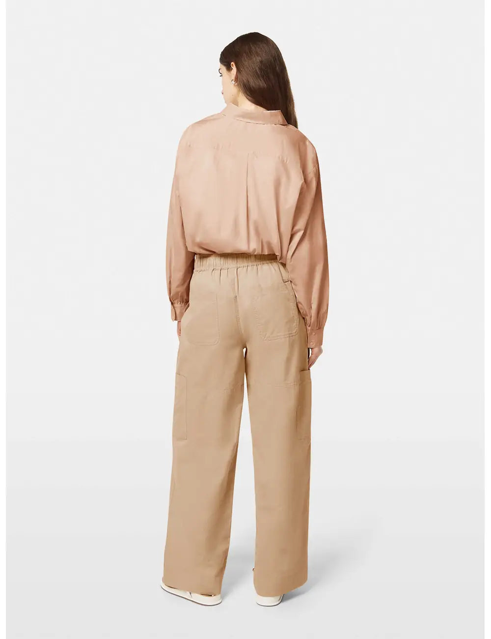 Oversized Cotton Shirt flat lay back view by Scotch & Soda