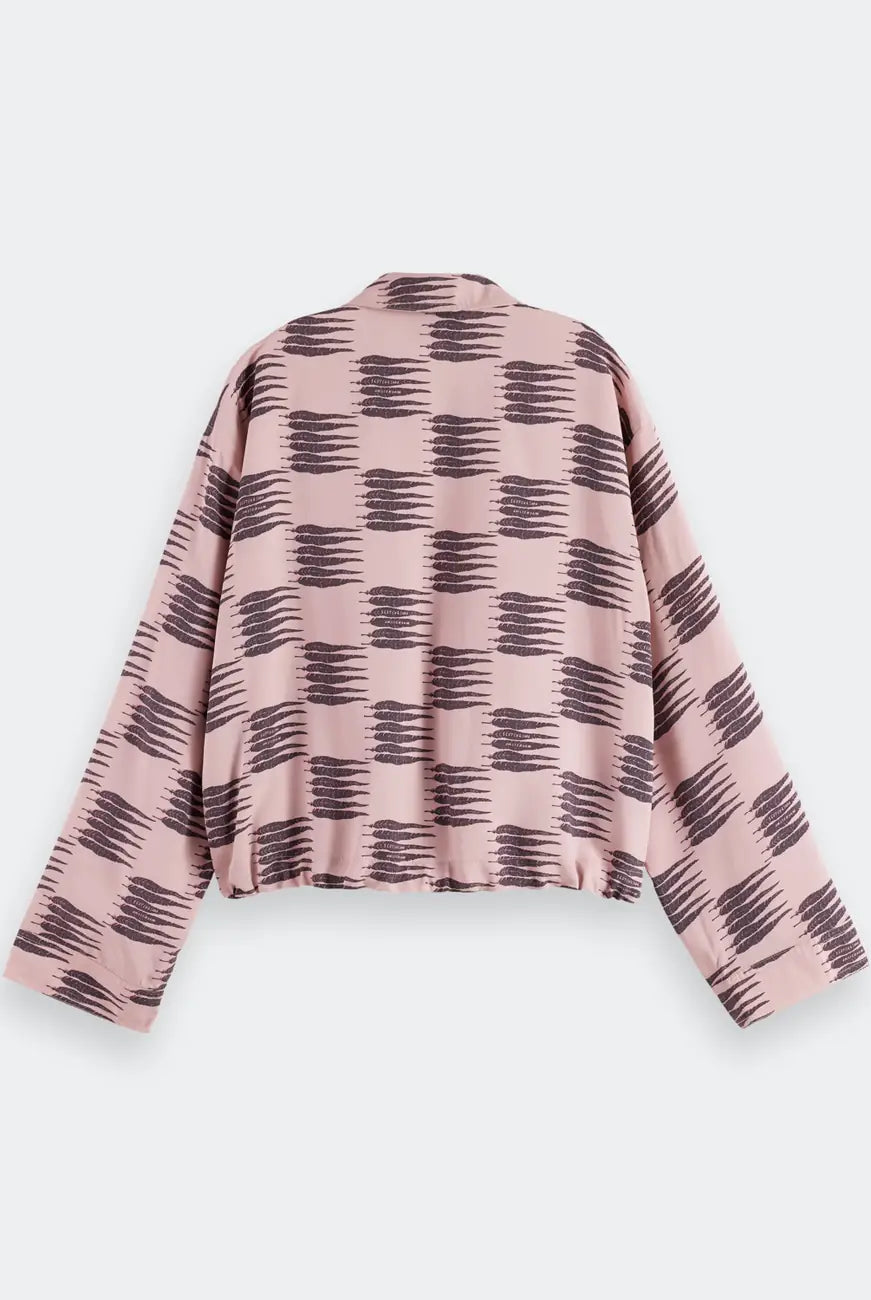 Printed Utility Shirt flat lay back view by Scotch & Soda