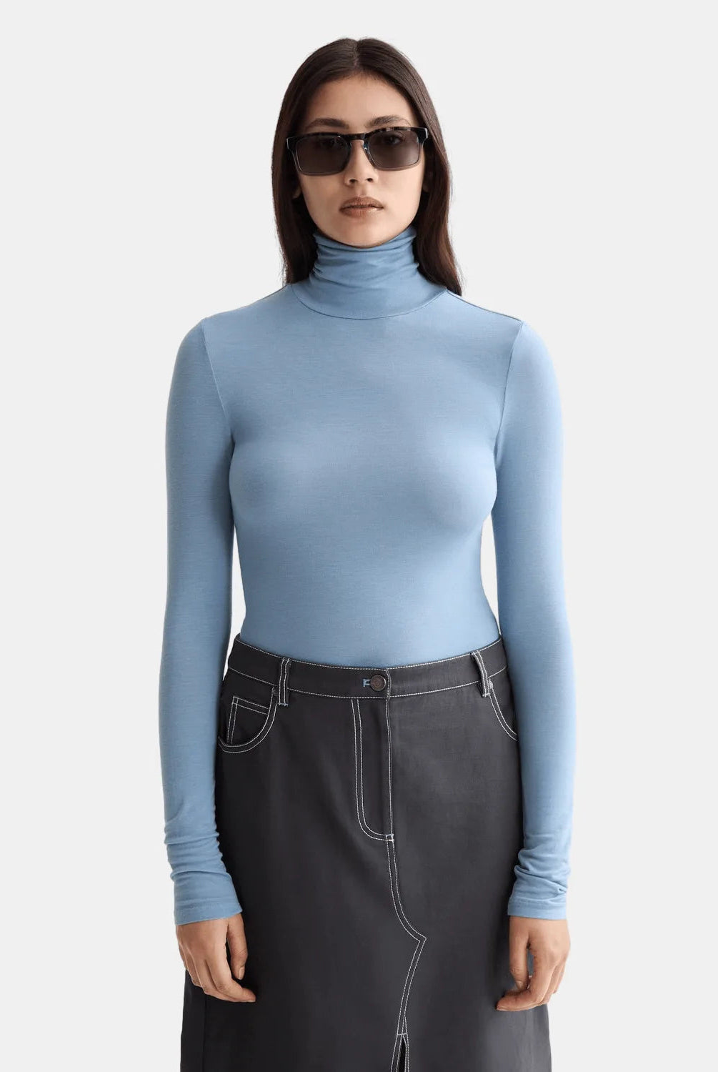 Roll Up Neck Long Sleeve T Shirt Image 3 - Scotch & Soda