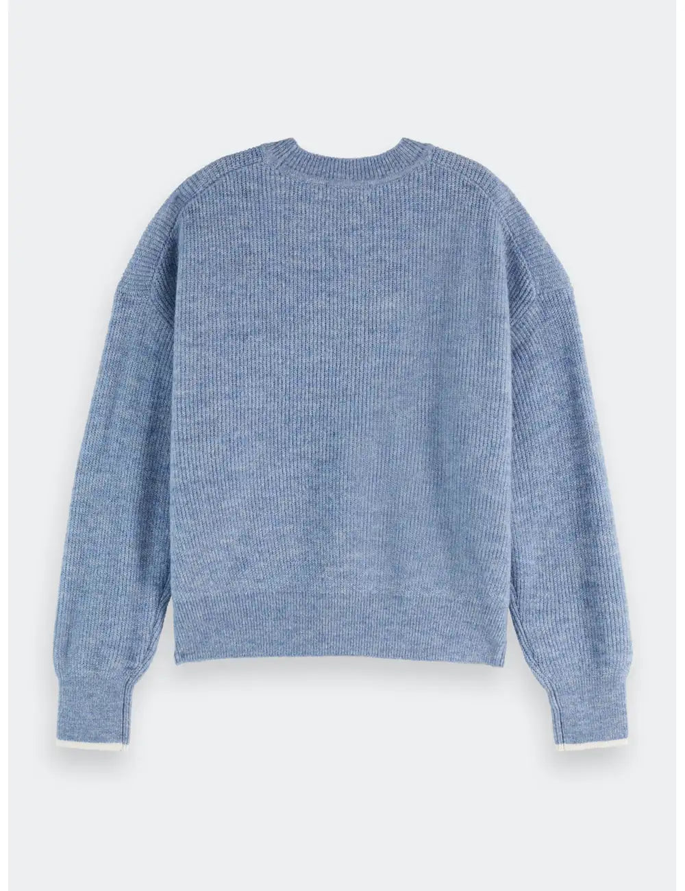 Fuzzy Crew Pullover flat lay back view by Scotch & Soda
