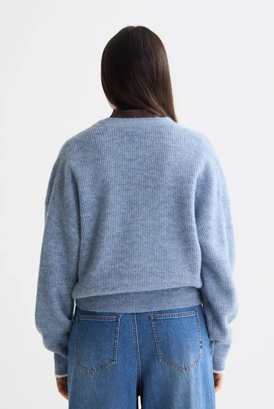 Fuzzy Crew Pullover detail shot showing fabric and craftsmanship by Scotch & Soda