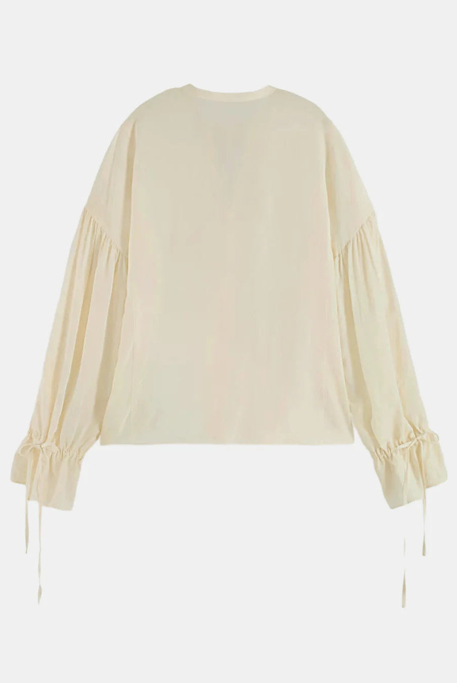 easy-top-with-draw-string-cuffs back view by Scotch & Soda