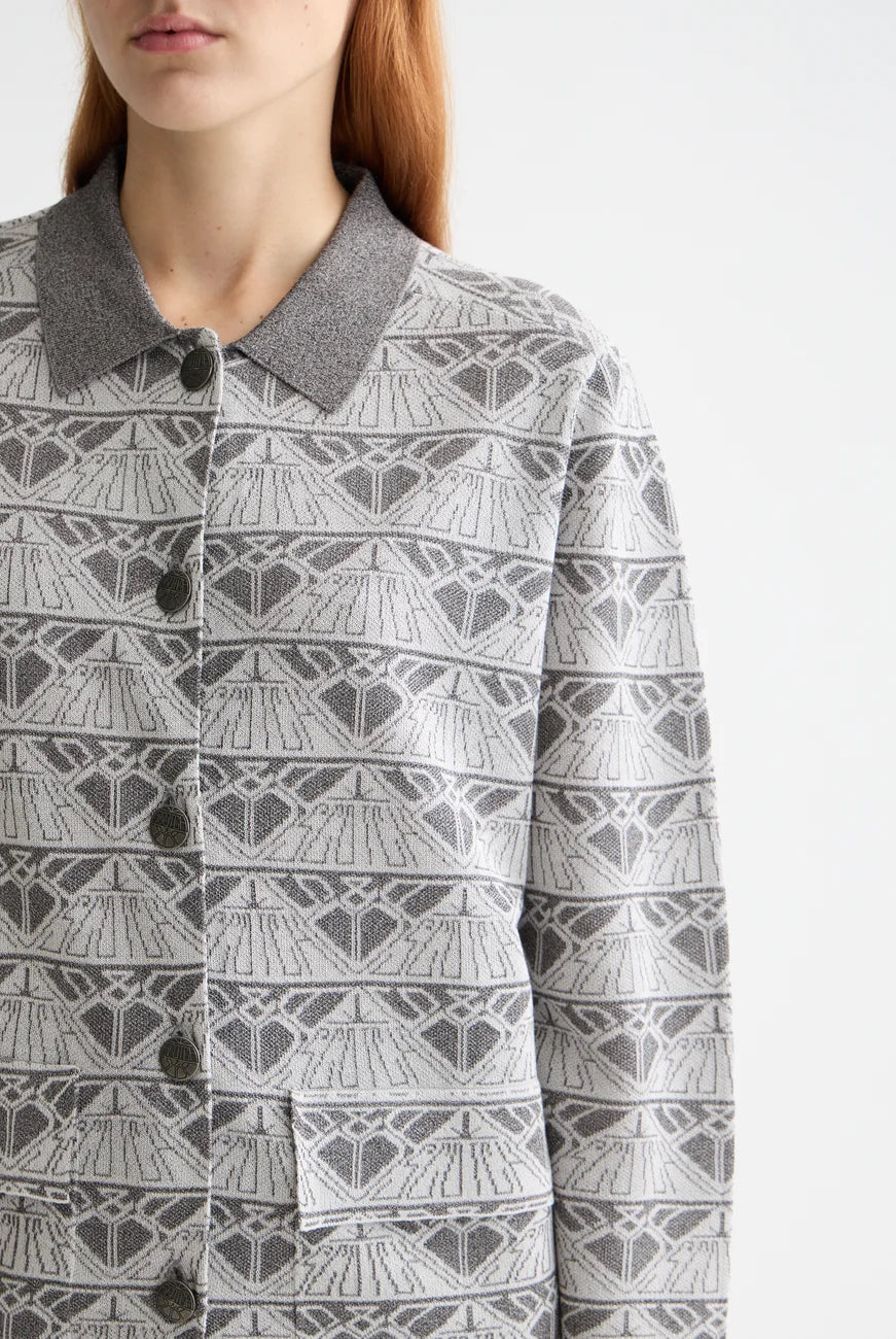 Jacquard Knitted Jacket detail view by Scotch & Soda