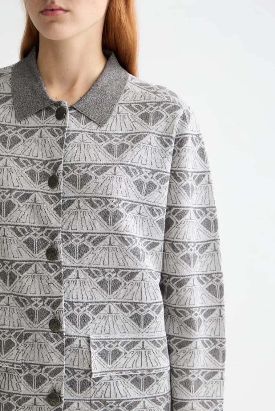 jacquard-knitted-jacket detail shot by Scotch & Soda