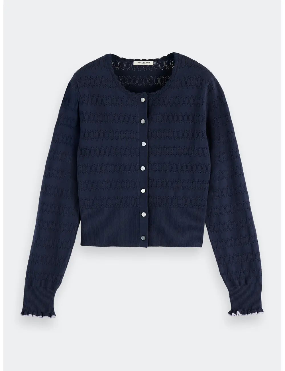 Knitted Cardigan flat lay front view by Scotch & Soda