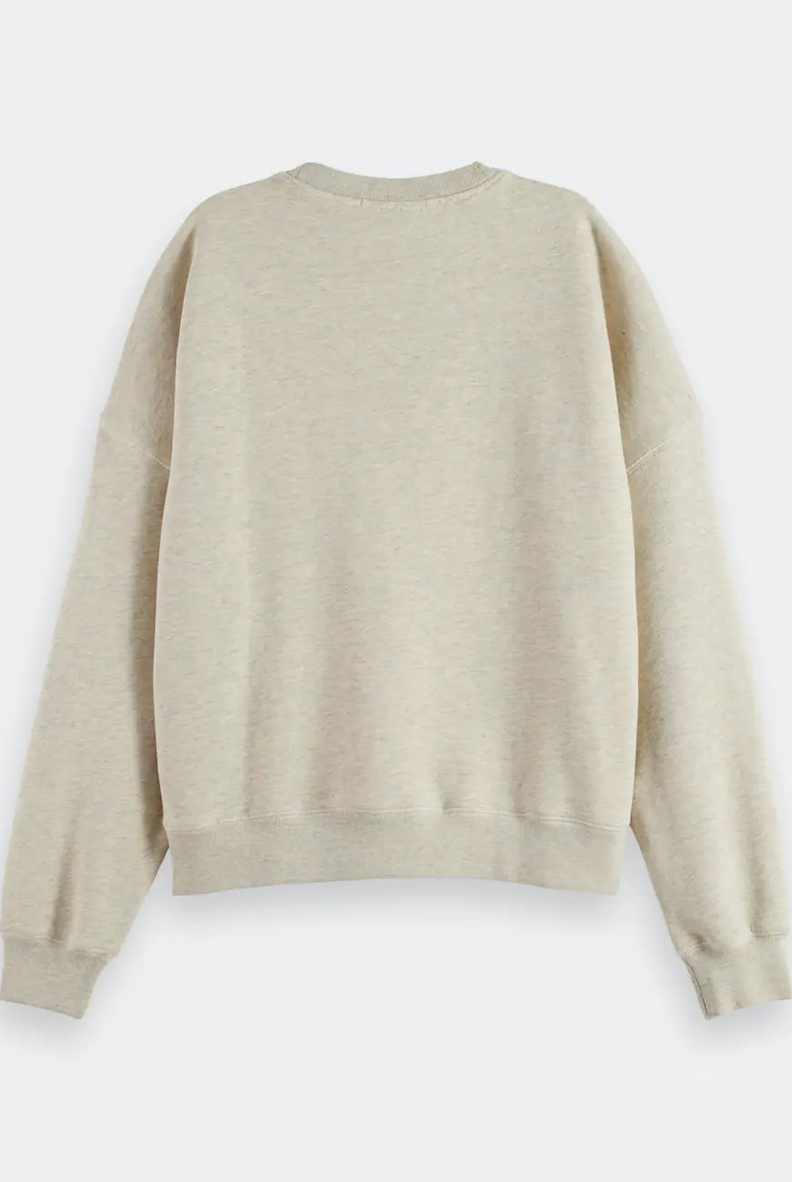 Washed Oversized Fit Sweatshirt flat lay back view by Scotch & Soda