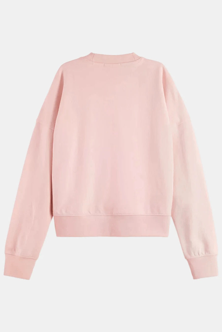 embroidered-logo-relaxed-fit-sweatshirt-1 detail view by Scotch & Soda