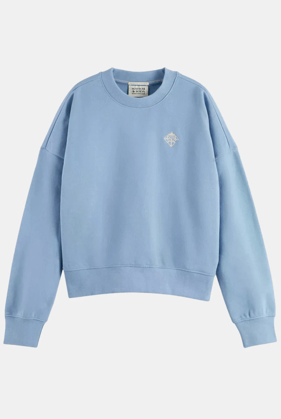 Embroidered Logo Relaxed Fit Sweatshirt - Scotch & Soda