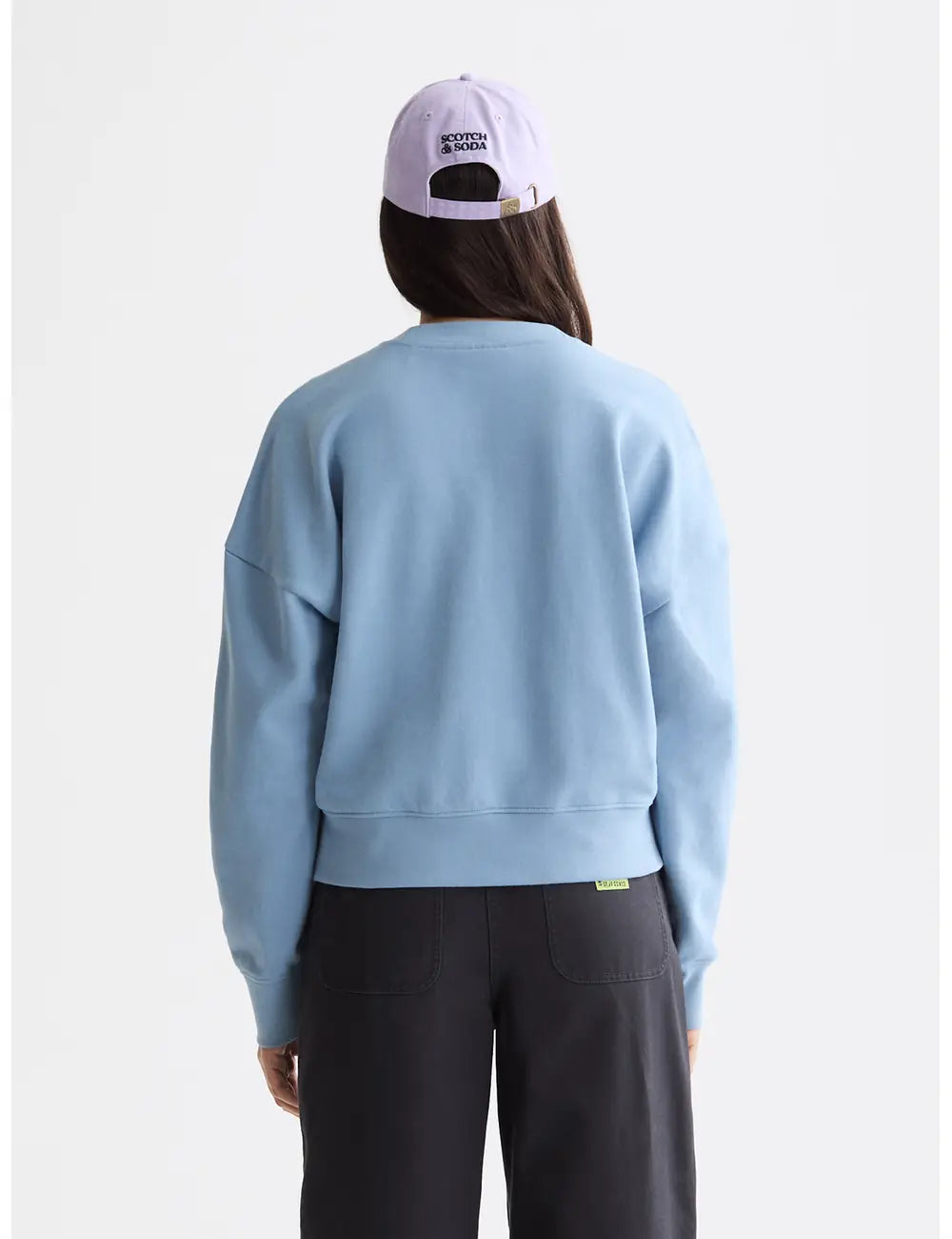 Logo Relaxed Sweatshirt detail shot showing fabric and craftsmanship by Scotch & Soda