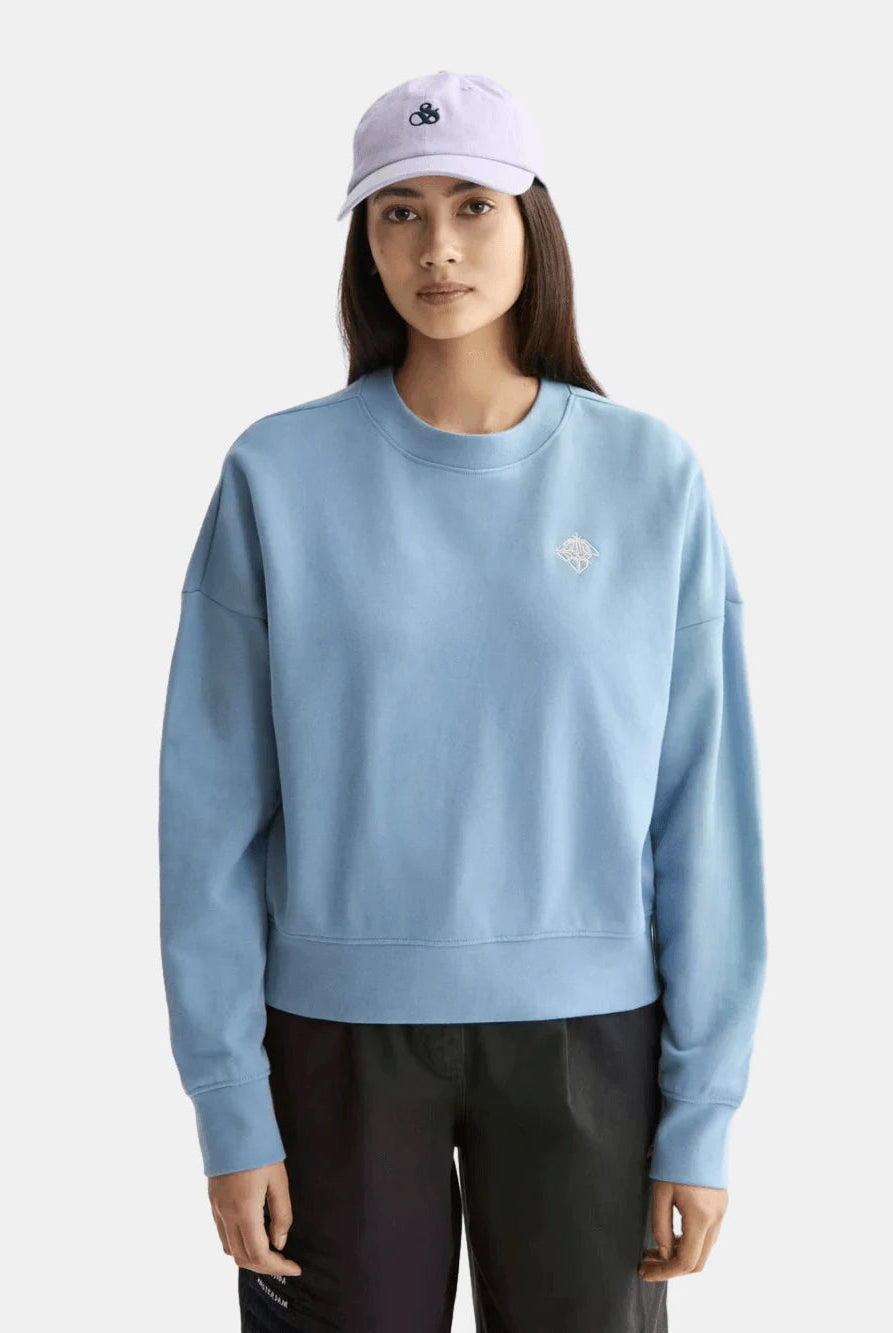 embroidered-logo-relaxed-fit-sweatshirt side view by Scotch & Soda