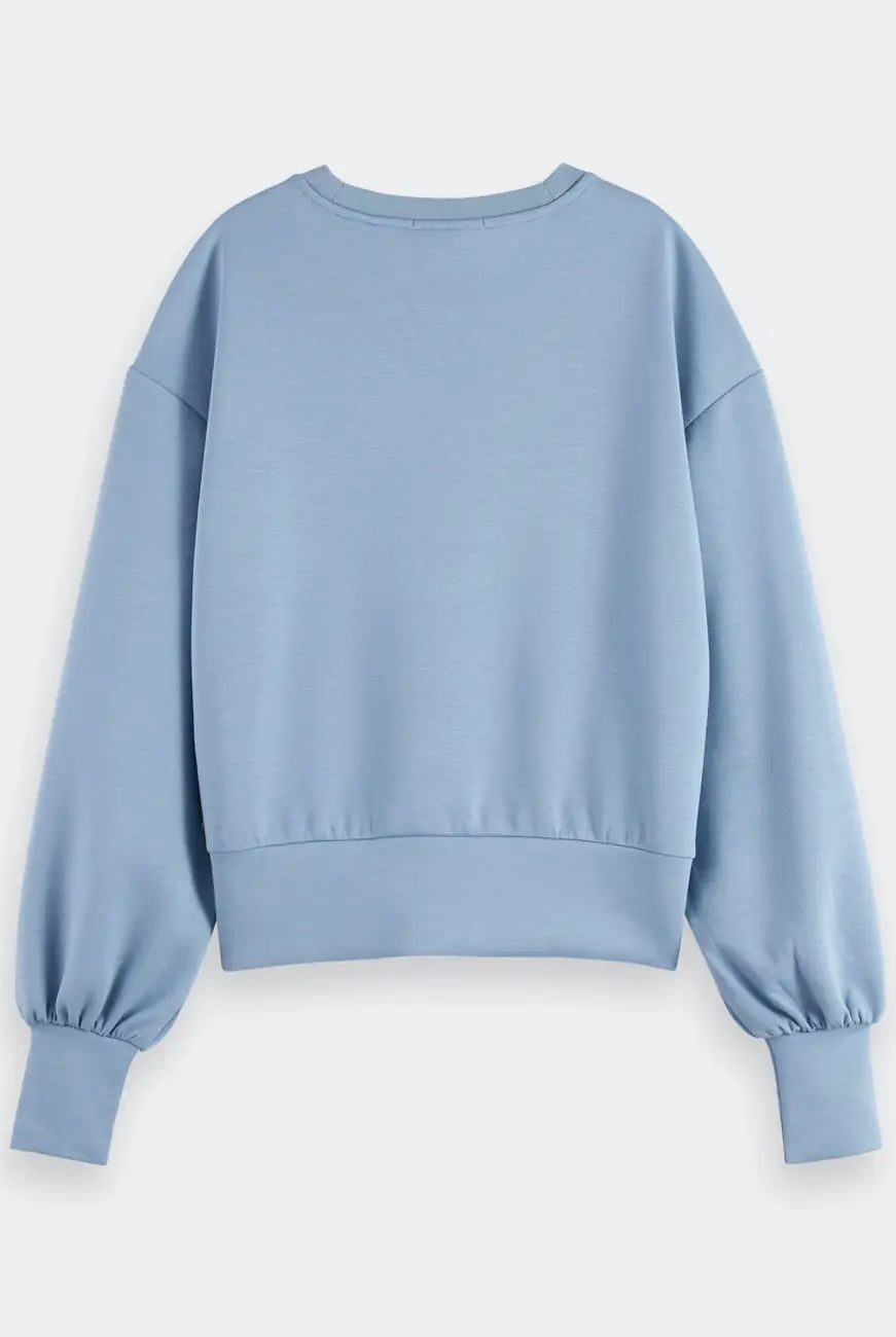 Modal Sweatshirt flat lay back view by Scotch & Soda