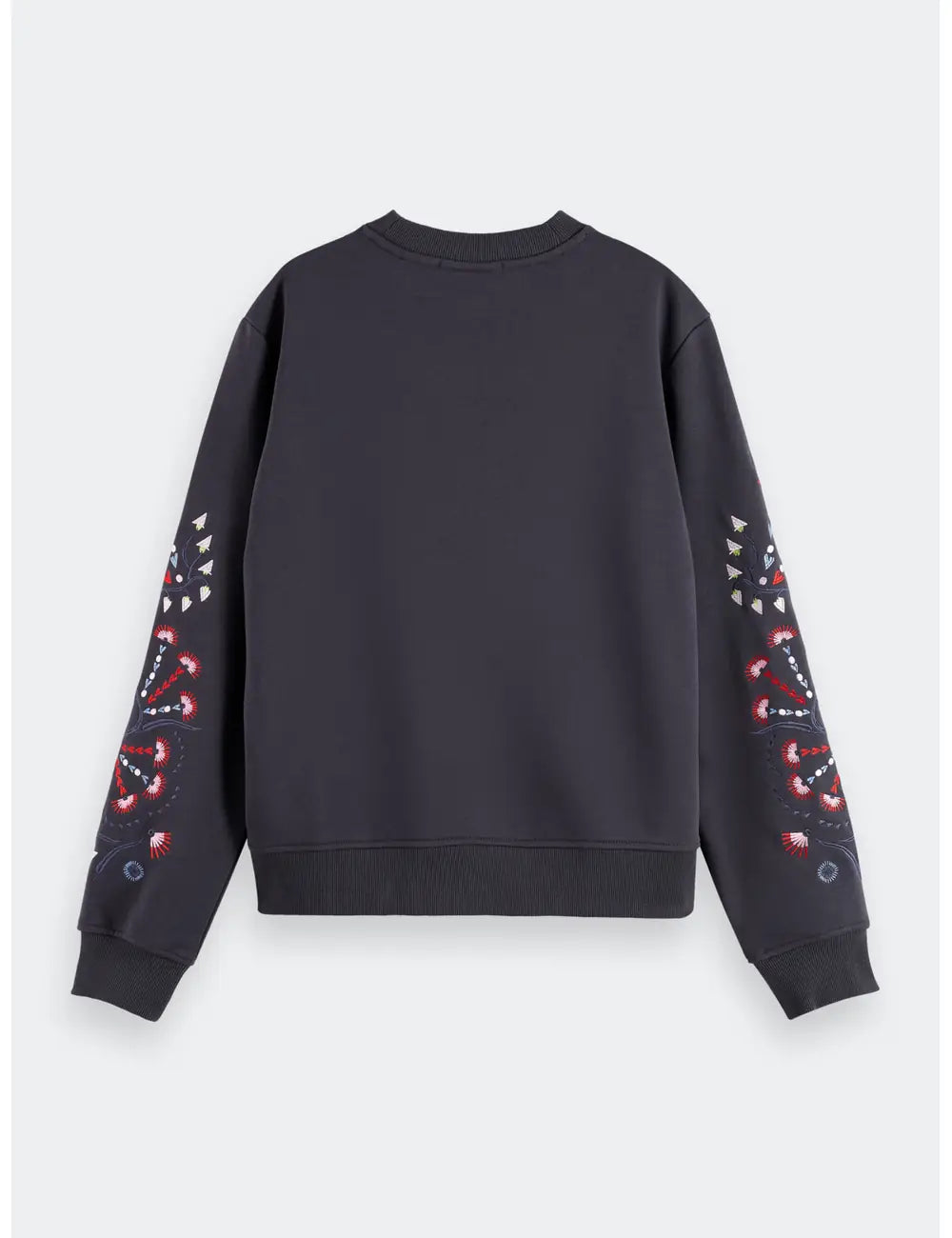 Embroidered Sweatshirt flat lay back view by Scotch & Soda