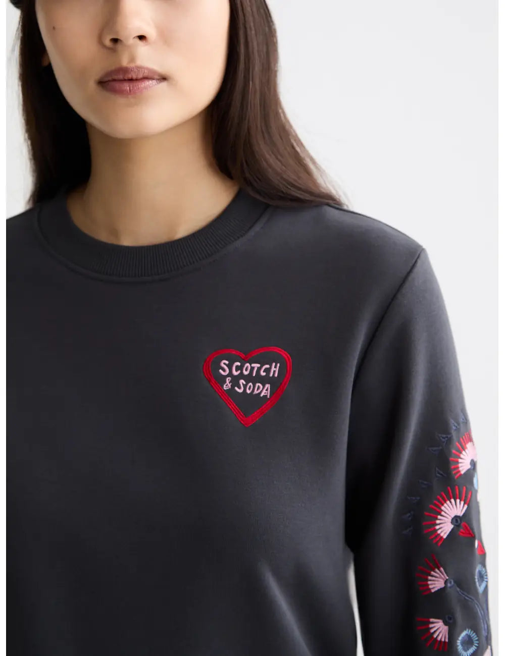 Embroidered Sweatshirt detail view by Scotch & Soda