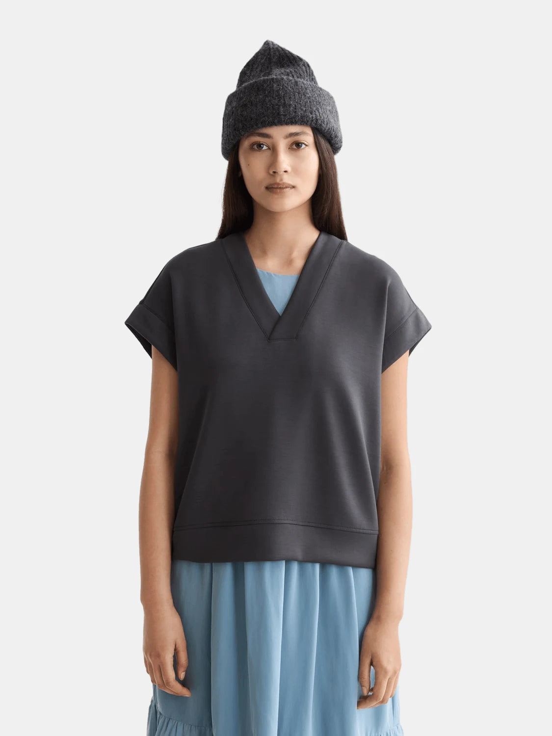 V Neck Sleeveless Modal Sweatshirt Image 4 - Scotch & Soda