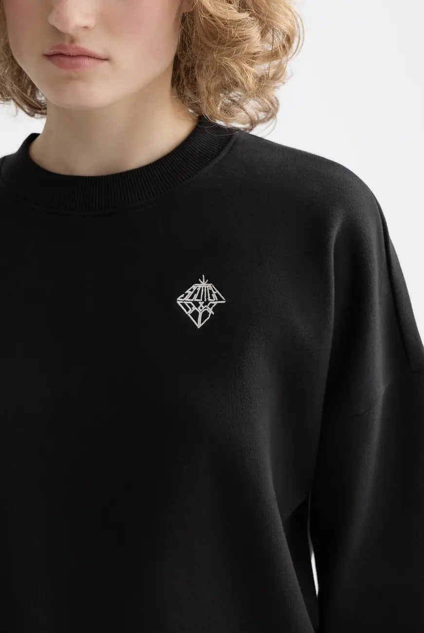 Core Embroidered Logo Sweat-shirt detail shot of fabric and craftsmanship by Scotch & Soda