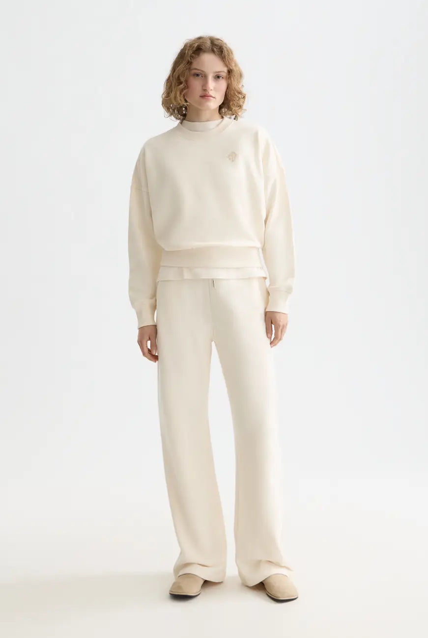 Core Embroidered Logo Sweat-shirt full model shot showing overall fit and styling by Scotch & Soda