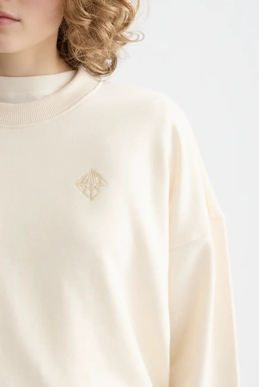 Core Embroidered Logo Sweat-shirt detail shot of fabric and craftsmanship by Scotch & Soda