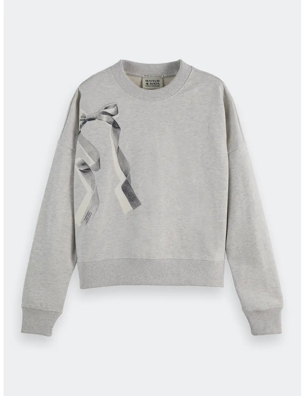 Chest Artwork Sweatshirt flat lay front view by Scotch & Soda