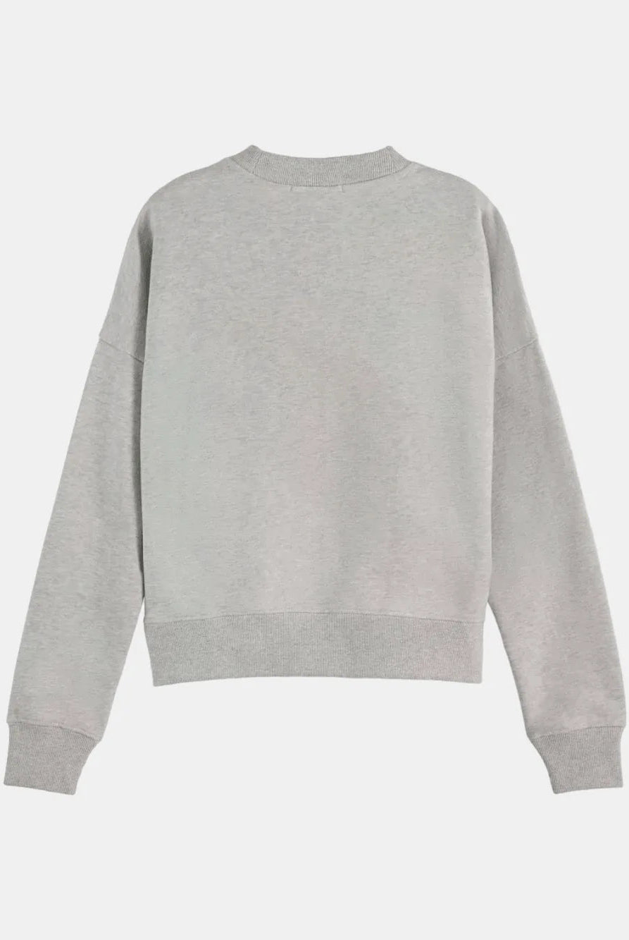 chest-artwork-relaxed-sweatshirt back view by Scotch & Soda