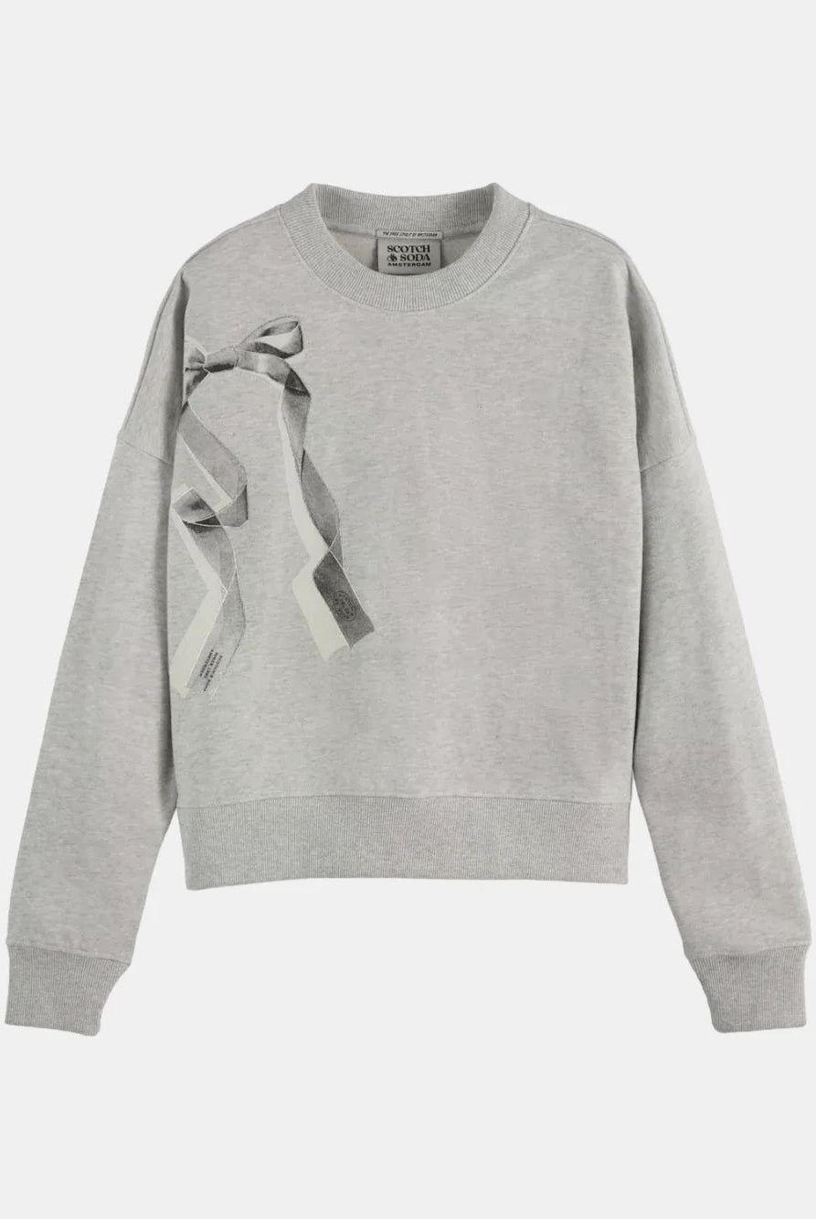chest-artwork-relaxed-sweatshirt front view by Scotch & Soda