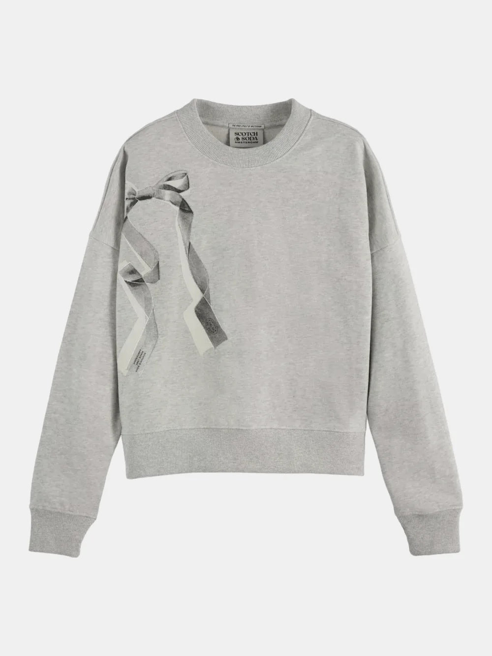 chest-artwork-relaxed-sweatshirt front view by Scotch & Soda