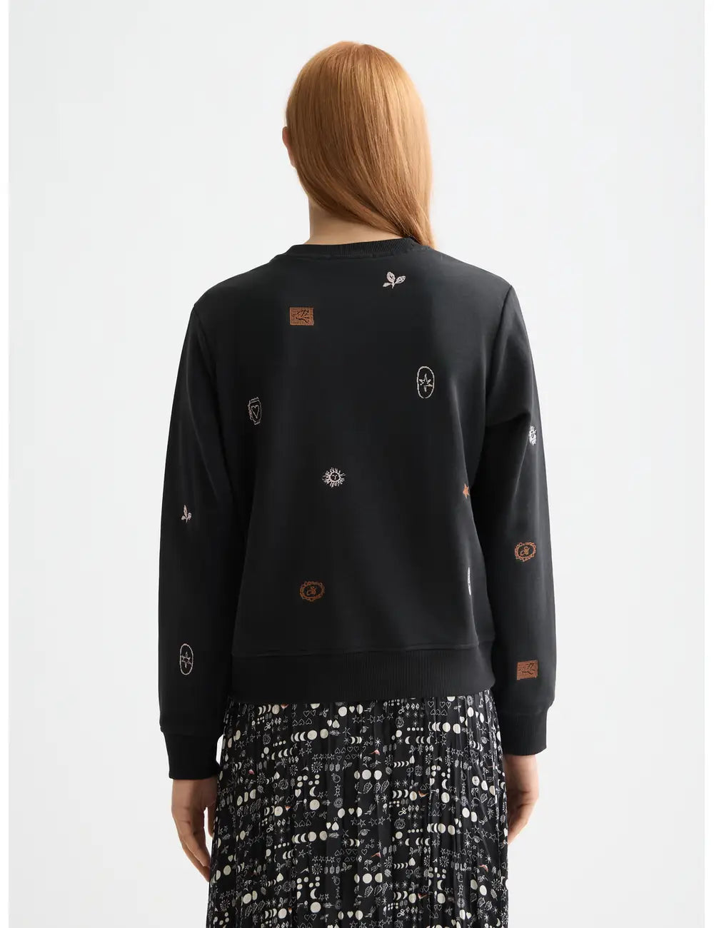 Mini Embroidery Sweatshirt detail shot showing fabric and craftsmanship by Scotch & Soda