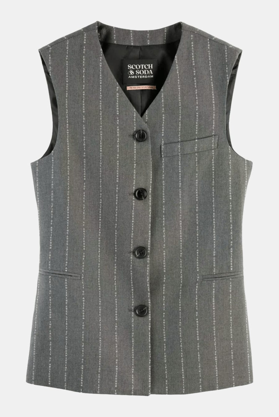 waistcoat-back-detail front view by Scotch & Soda