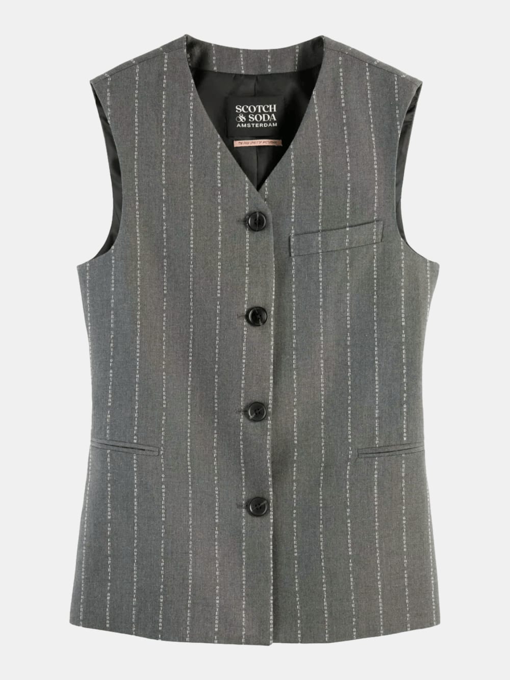 waistcoat-back-detail front view by Scotch & Soda