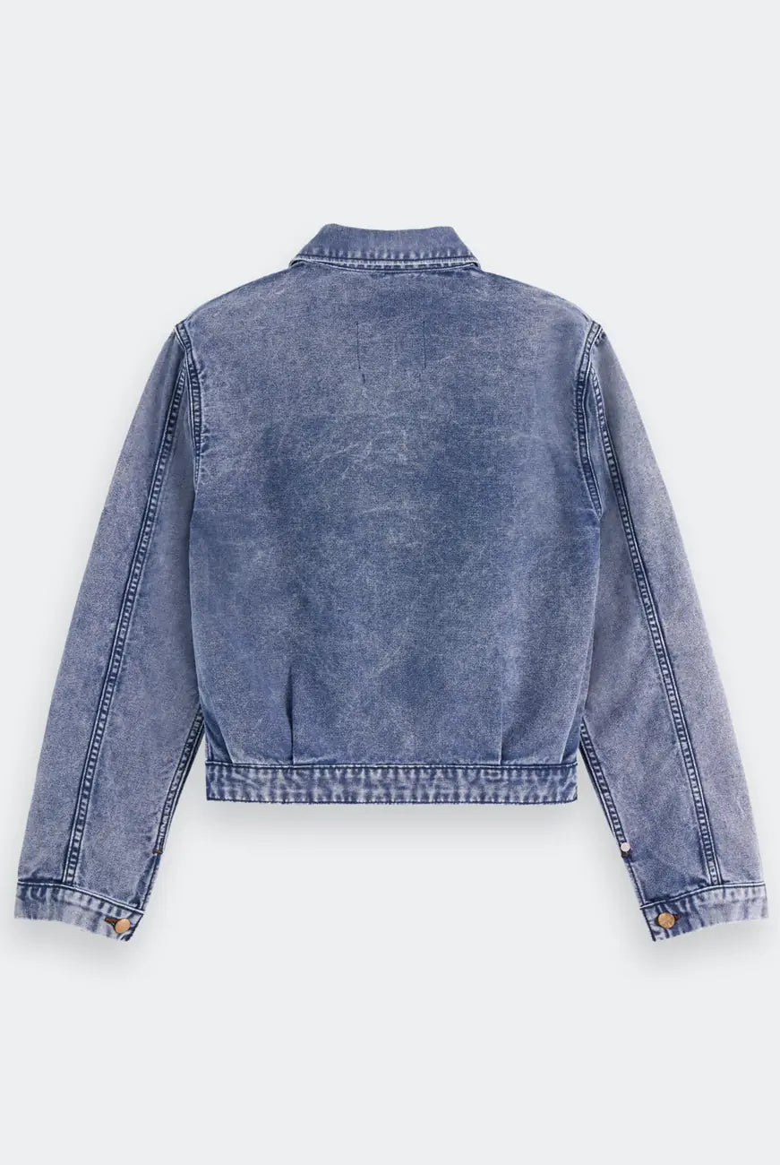 Denim Canvas Jacket flat lay back view by Scotch & Soda