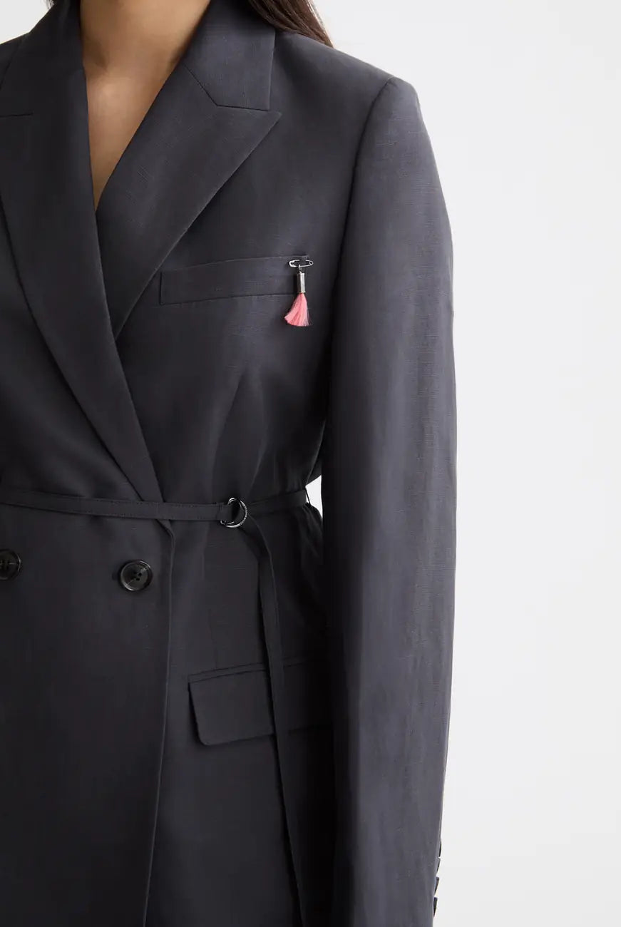 Drapey Blazer Charcoal detail view by Scotch & Soda