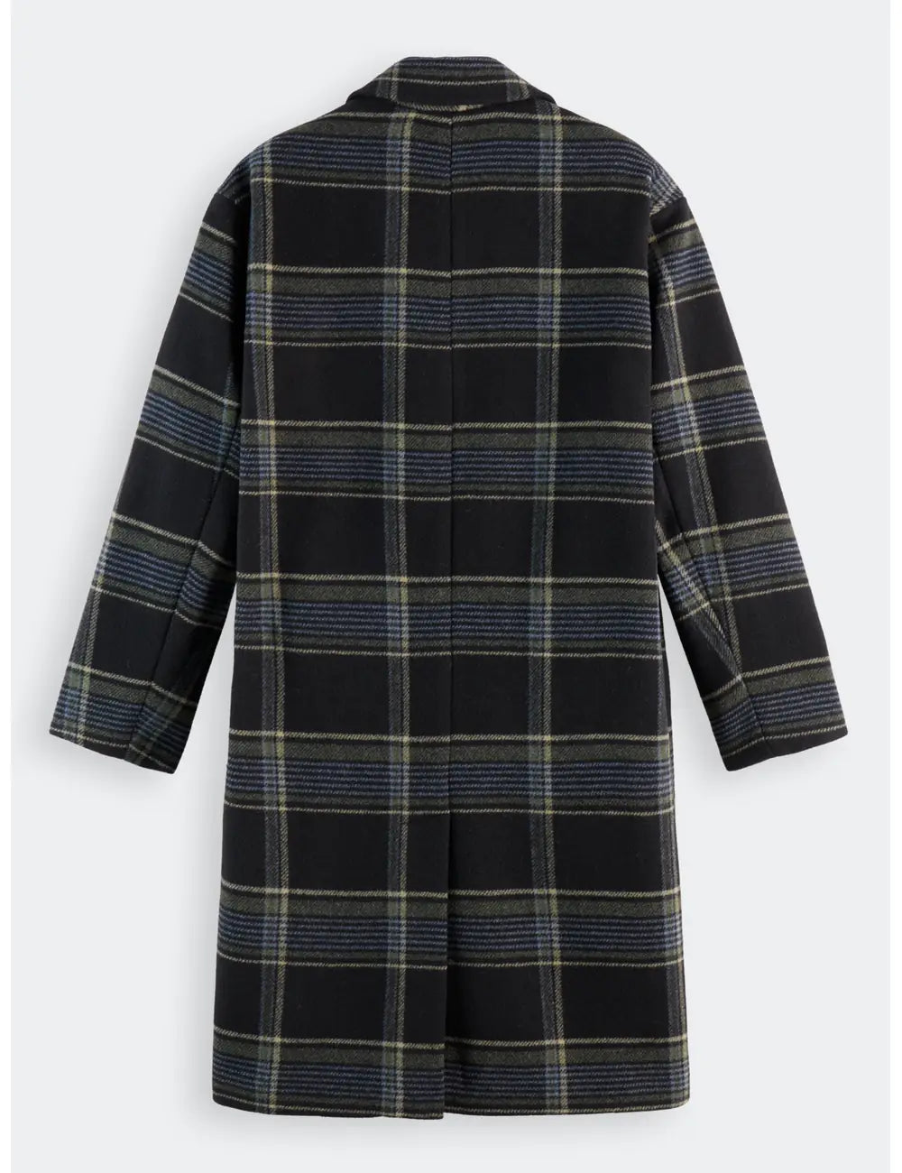 Wool Coat Check flat lay back view by Scotch & Soda