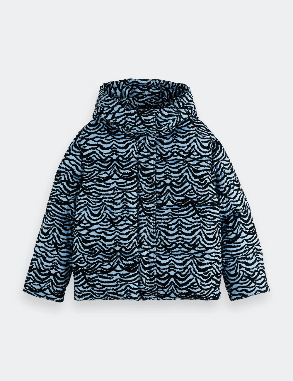 Hooded Puffer Jacket flat lay front view by Scotch & Soda