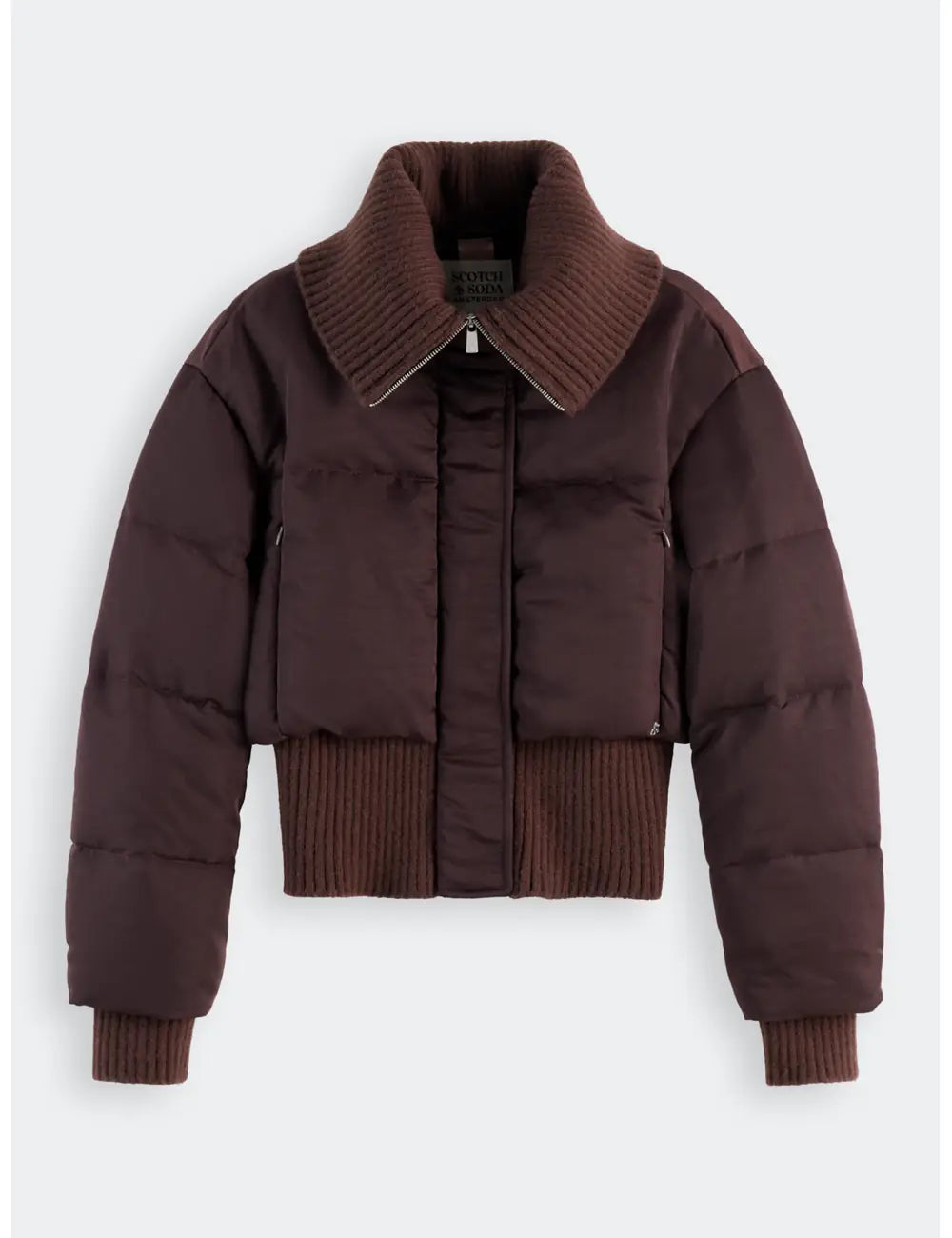 Aviator Collar Puffer flat lay front view by Scotch & Soda