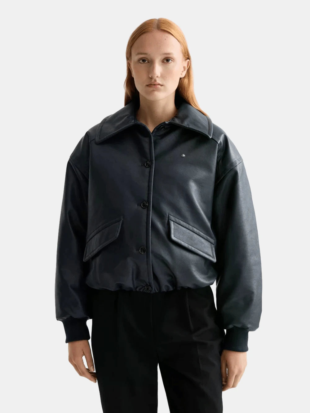 faux-leather-bomber-jacket side view by Scotch & Soda